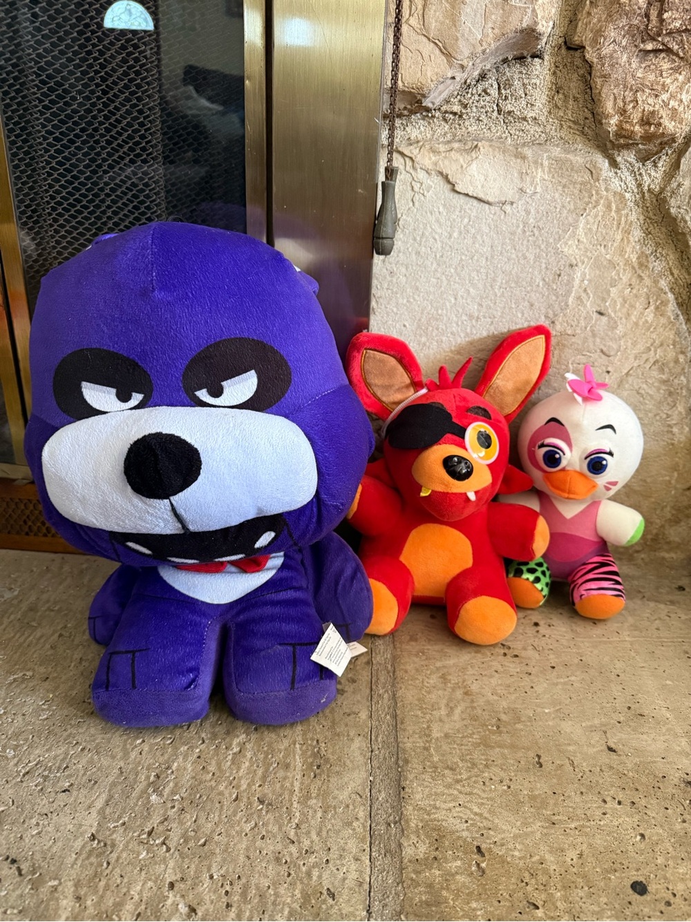 FNAF Plush Lot of 3 - Jumbo Bonnie, Funko Classic Foxy & Glamrock Chica